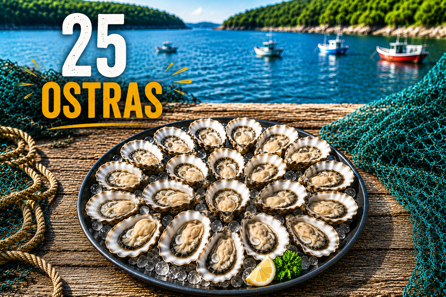 25 OSTRAS Frescas Abiertas (5